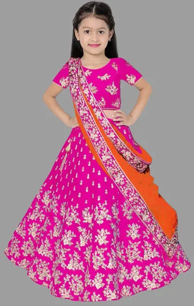 Girls Satin Lehenga Cholis 