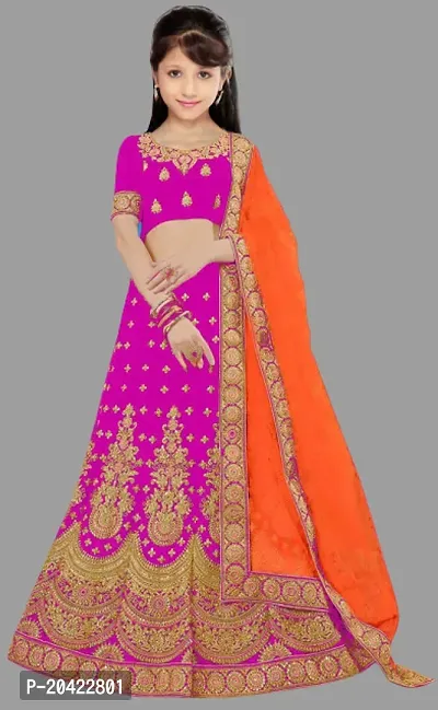 Kids Lehenga Choli Duptta set-thumb0