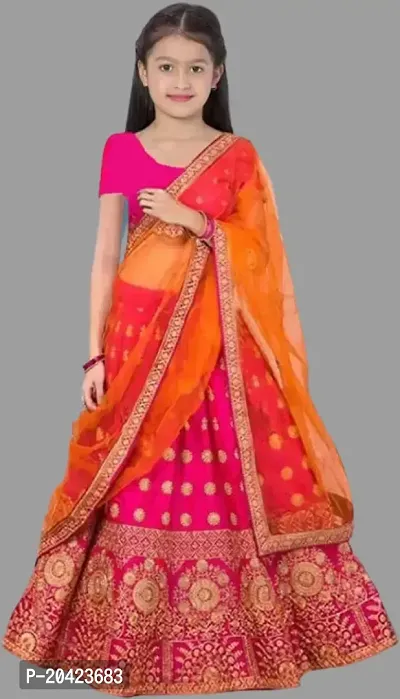 Kids Lehenga Choli Duptta set-thumb0