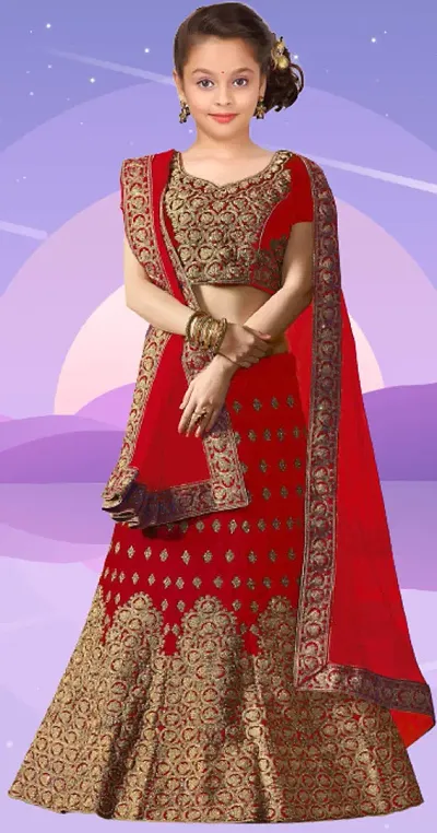 Girls Satin Lehenga Cholis 