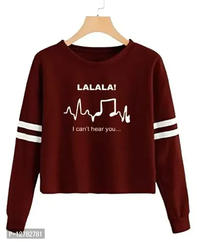 Trendy Regular Designer LALALA Printed 100% Cotton T-shirt For Women And Girls Pack of 1