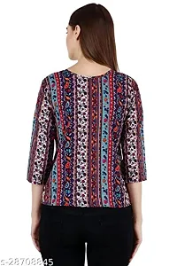 ELEVAJET Women's Casual Stylish Printed Regular Top Round Neck 3/4 Sleeve Top for Women & Girls, M-thumb3