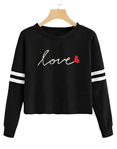 Stylish Designer LOVE-DIL 100% Full Sleeve T-shirt for Women And Girls Pack of 1