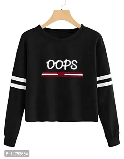 Stylish Designer OOPS Printed 100% Cotton Full Sleeve T-shirt for Women And Girls Pack of 1-thumb0