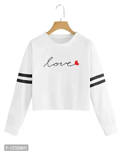 Stylish Designer Love Dil Printed Cotton Full Sleeve T Shirt