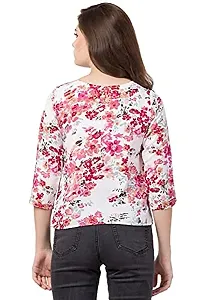 ELEVAJET Women's Casual Stylish Printed Regular Top Round Neck 3/4 Sleeve Top for Women & Girls-thumb2