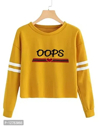 Buy Stylish Designer OOPS Printed 100% Cotton Full Sleeve T-shirt for Women  And Girls Pack of 1 Online In India At Discounted Prices