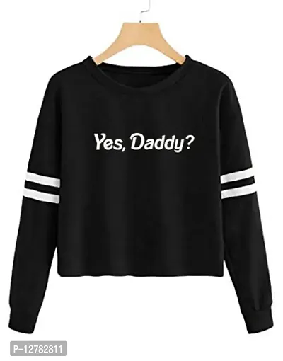 Stylish Designer YES DADDY Printed 100% Cotton T-shirt For Women And Girls Pack of 1-thumb0