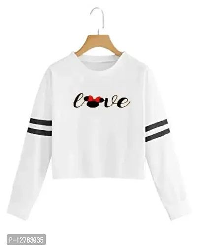 Trendy Regular Designer LOVE Printed 100% Cotton Full Sleeve T-shirt for Women And Girls Pack of 1