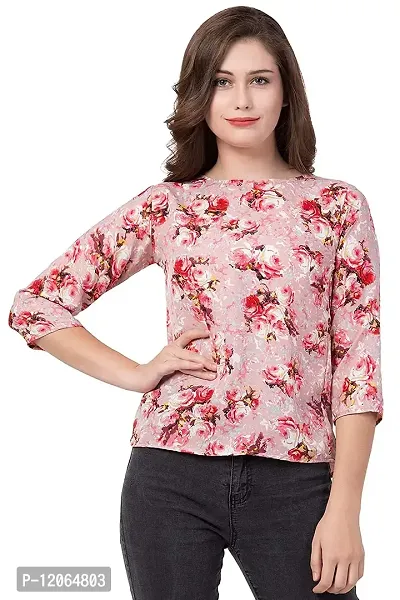 Women's Top (Pink-Rd-Rs-M_Pink _M)