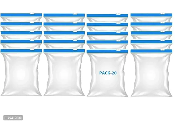 Useful Plastic Produce Storage Bags With Zipper lock Pack Of 20-thumb0
