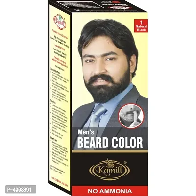 Natural Black Men Beard Colour With No Ammonia, Shade No. 1 (50 gm + 50 gm)