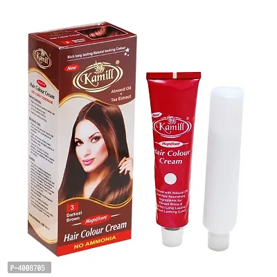 Darkest Brown Hair Colour Cream With Almond Oil And Tea Extract- 100 Gm (Pack Of 2)