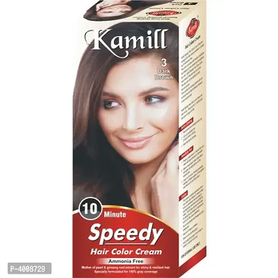 Ammonia Free Speedy Hair Colour Dark Brown No. 3 (Pack Of 2)-thumb0