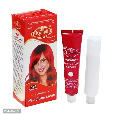 Kamill Garnet Red (5.66) Hair Color Cream With Almond Oil+Tea Extract-100 Gm