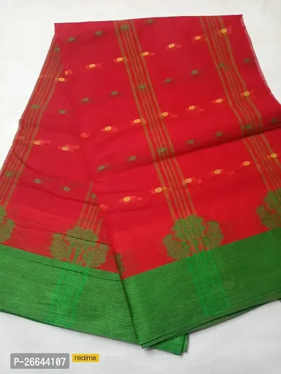 Beautiful Cotton Blend Saree With Blouse Piece