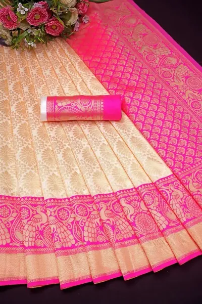 Classic Silk Jacquard Saree with Blouse piece