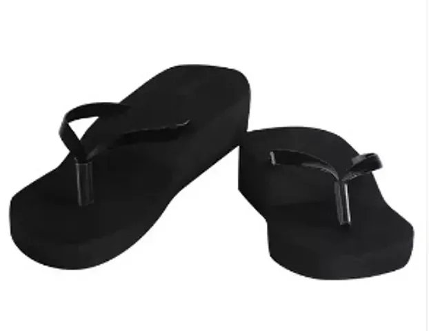 Elegant Black PVC Slippers For Women
