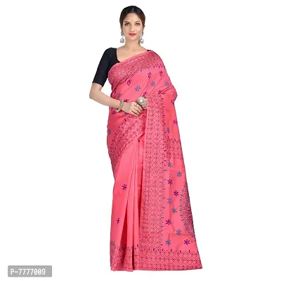 Aishani Collection Women's Woven Art Silk Saree With Blouse Piece (Aishani Collection, Kolkata 700099_Peach Red)-thumb0