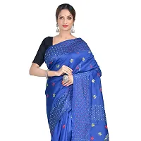 Aishani Collection Women's Woven Art Silk Saree With Blouse Piece (Aishani Collection, Kolkata 700099_Blue)-thumb3