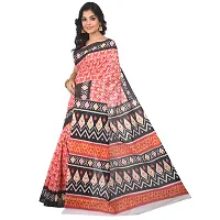 Aishani Collection Digital Printed Pure Cotton Saree (Red)-thumb2