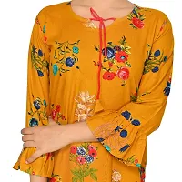 Aishani Collection Rayon Cotton Kurta Palazo Set (Yellow)-thumb3