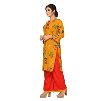 Aishani Collection Rayon Cotton Kurta Palazo Set (Yellow)-thumb2