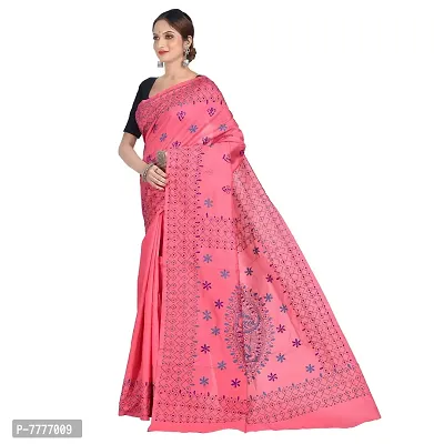 Aishani Collection Women's Woven Art Silk Saree With Blouse Piece (Aishani Collection, Kolkata 700099_Peach Red)-thumb3