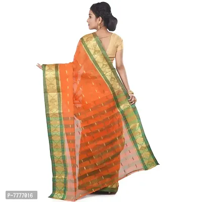 Aishani Collection Orange Oure Cotton Tant Saree-thumb2