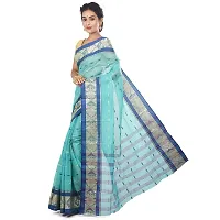 Aishani Collection Blue Pure Cotton Tant Saree-thumb2