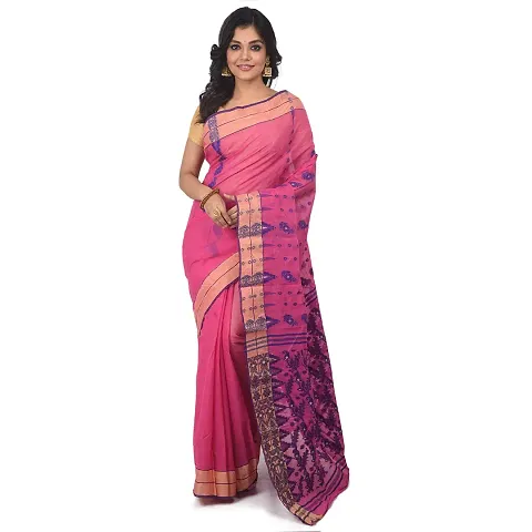 Aishani Collection Embroidered Pure Cotton Baluchari Handloom Saree without bp