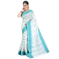 Aishani Collection Women's Tant Jamdani Cotton Saree (Aishani Collection Kolkata 700075_Ocean Blue)-thumb1