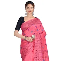 Aishani Collection Women's Woven Art Silk Saree With Blouse Piece (Aishani Collection, Kolkata 700099_Peach Red)-thumb4