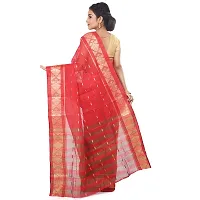 Aishani Collection Woven Pure Cotton Tany Jamdani Handloom Saree (Red)-thumb1