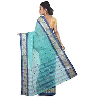 Aishani Collection Blue Pure Cotton Tant Saree-thumb1