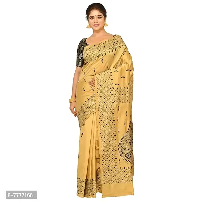 Aishani Collection Women's Woven Art Silk Saree With Blouse Piece (Aishani Collection, Kolkata 700099_Beige)