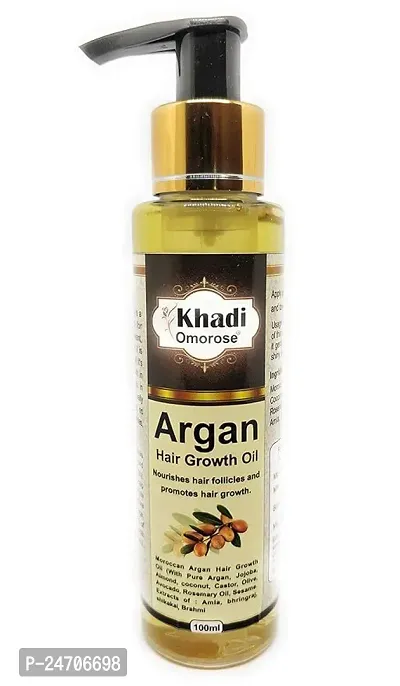 Classic Argan Hair Oil - Controls Hair Fall, Makes Hair Shiny And Strong 100 Ml, With Argan, Jojoba, Almond, Castor, Olive, Sesame Oil-thumb0