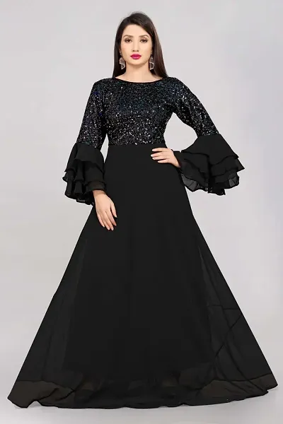 Fancy Georgette Gown For Womengirl