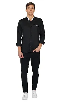 Stylish Fancy Cotton Solid Long Sleeves Casual Shirts For Men-thumb2
