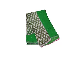 OTQS Apparel Floral Embroidery & Stone Work Georgette Saree With Blouse Piece(otqs-apparel-green-3000)-thumb1