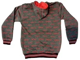 Stylish Woolen Printed Hooded Sweatshirt For Men-thumb2