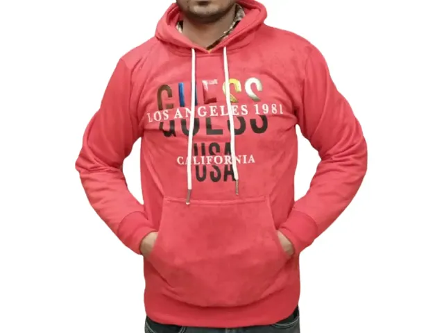 Stylish Woolen Hooded Sweatshirt For Men