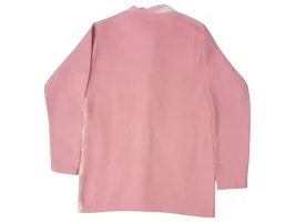 OTQS Apparel Women's Woolen Round-Neck Cardigan Sweater for Winter wear with One Pockets(otqs-light-pink-1199) Multicolour-thumb1