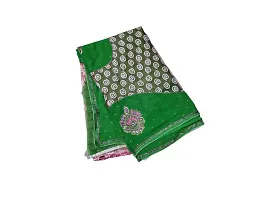 OTQS Apparel Floral Embroidery & Stone Work Georgette Saree With Blouse Piece(otqs-apparel-green-3000)-thumb2