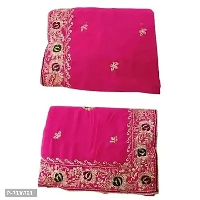 Elegant Floral Embroidered Work Pure Georgette Bridal Saree With Blouse Piece-thumb0