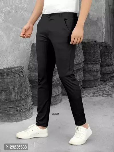 Stylist Solid Casual Trousers For Men-thumb2