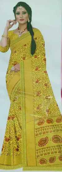 Trendy Silk Saree With Blouse Piece For Women