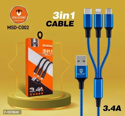3in1 Android Type C and iPhone charging cable