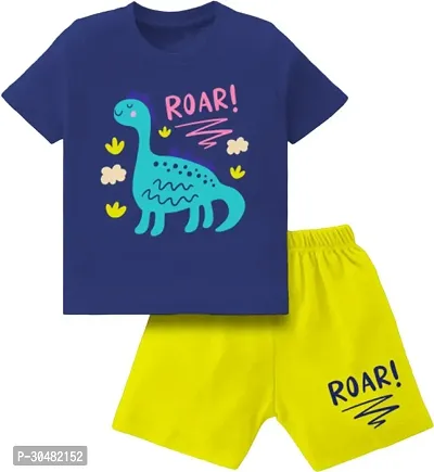 Fabulous Cotton Printed T-Shirt With Short For Boys-thumb0