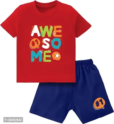 Fabulous Cotton Printed T-Shirt With Short For Boys